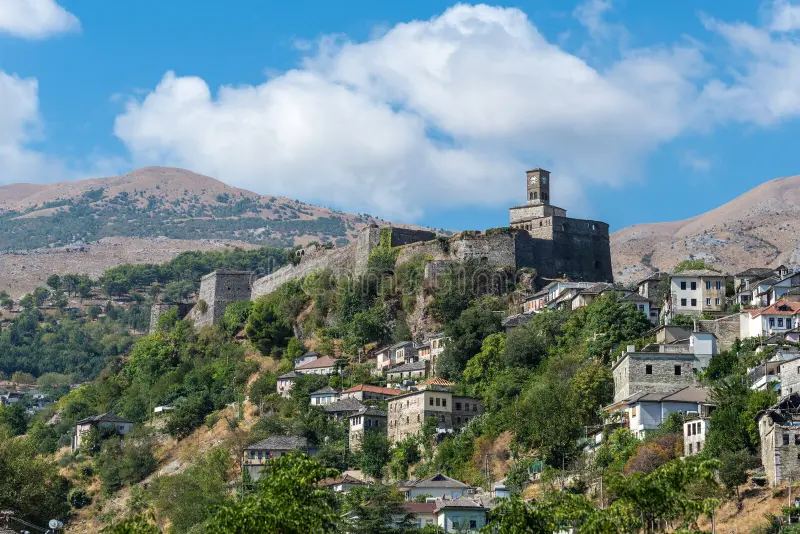 Gjirokaster old town and castle Albania
